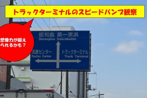 乗り越え方も千差万別。スピードバンプの通過を観察。