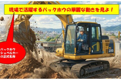 バックホウは工事現場の演出者だった！