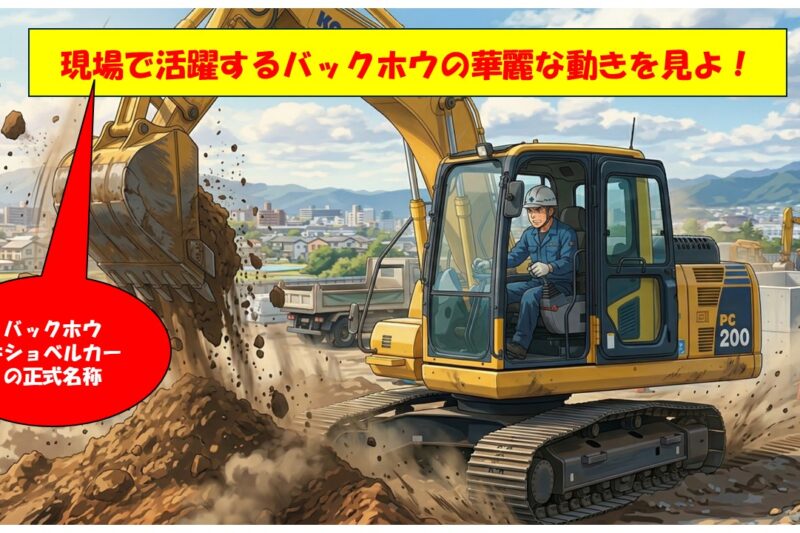 バックホウは工事現場の演出者だった！