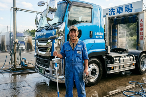 ちょっと不思議なトラック洗車事情