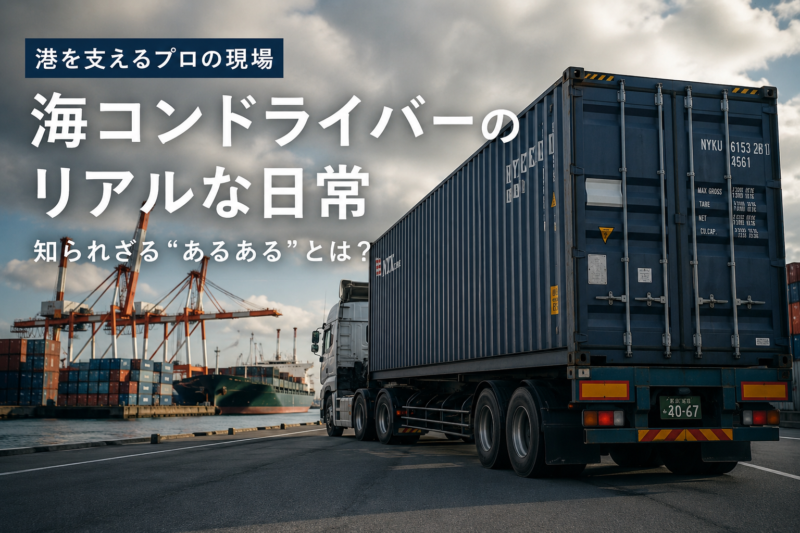 海コンドライバーの頑張りにエールを送る