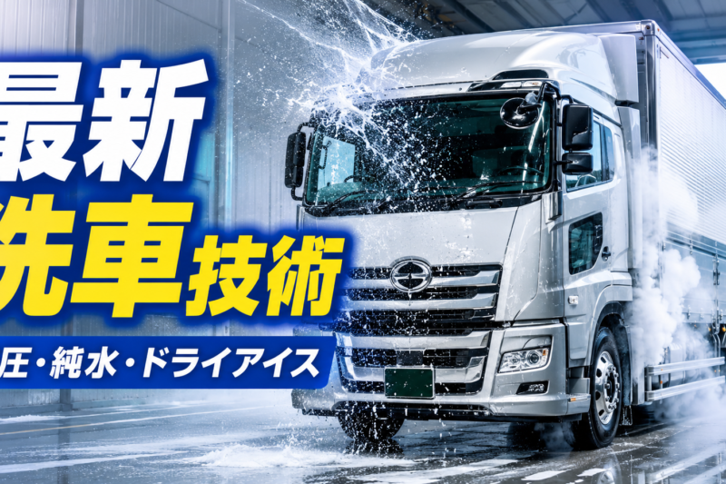 高圧・純水・ドライアイス　これが最新洗車技術だ　