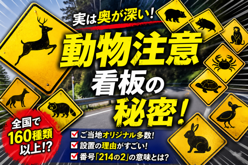 見過ごしてるのはもったいない「動物注意標識」