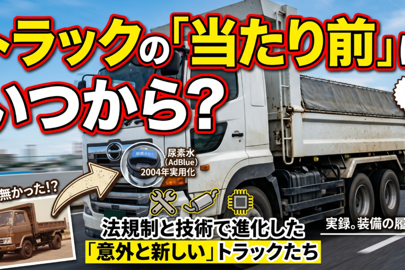 それっていつからあるんですか？　意外と最近トラック装備
