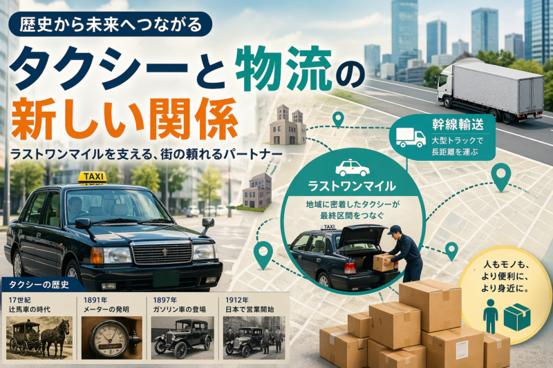 タクシーと物流がタッグを組むという未来を考える