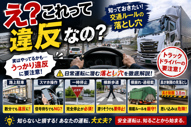 見落としがちな交通ルール。それって交通違反です。