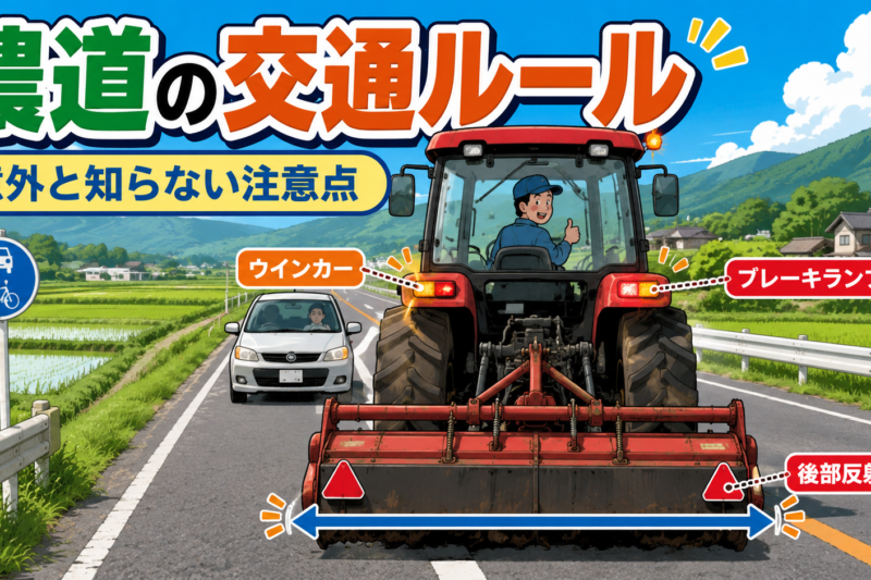 【ただの作業車じゃない】トラクターの「大型・小型特殊」の境界線はどこ？作業機を付けた瞬間に激変する公道走行の盲点と交通ルール
