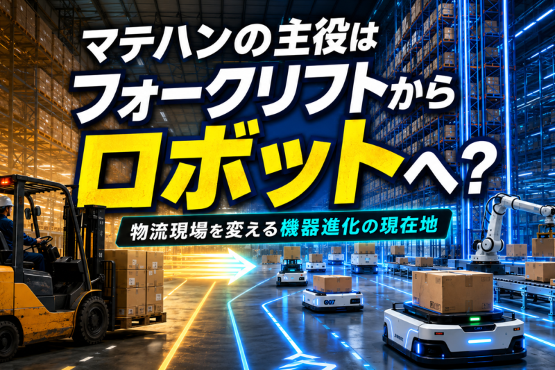 【フォークリフトが主役の時代は終わり？】無人搬送車AGVや自律ロボットAMRが変える、物流倉庫の「静かな世代交代」とマテハン進化の裏舞台
