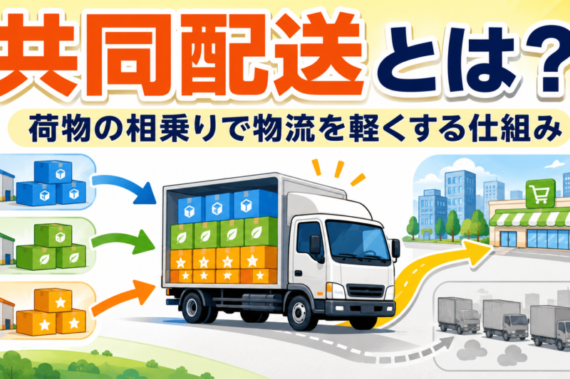 【トラックも相乗りの時代へ】半分空っぽの荷台で走るのはもったいない！メリットだらけの「共同配送」が抱える現場の難題と解決の鍵