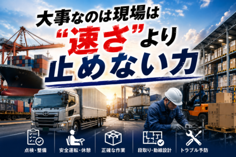 物流を支えているのは、速さよりも止めない力