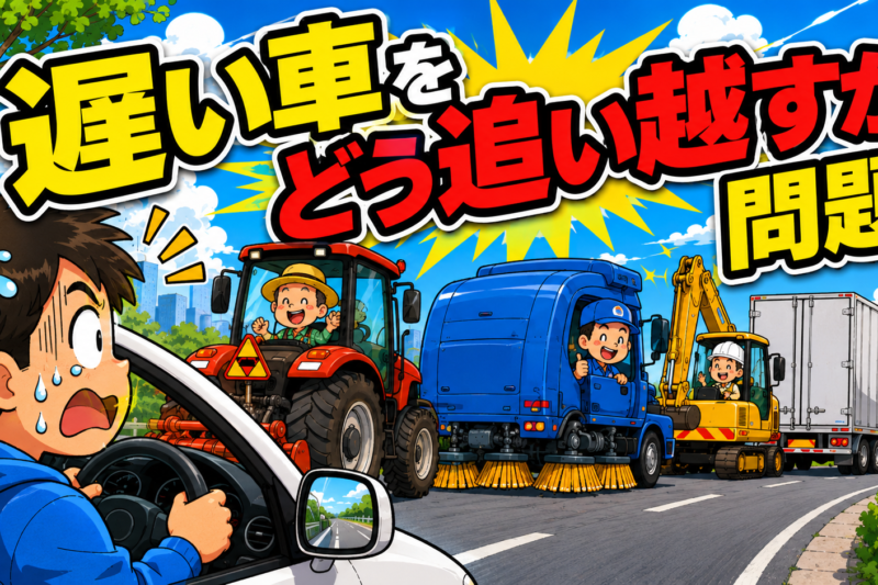 【無理な追い越しはNG】“遅い車”にイラッとする前に。プロが実践すべき「安全な付き合い方」と運転席の事情