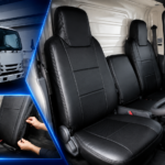 【画像】【いすゞエルフ】シートカバーで商用車の内装を格好よく守る！Azur製レザー調カバーの美しい仕上げ方とキャビン快適化 〜 画像10