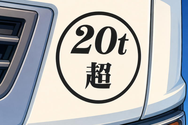 【知らなきゃ大損】トラック前面の「20t超」シールとは？特車申請を「片道」にしてコストを削る？