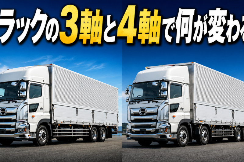【ショート動画】大型トラックの「3軸」と「4軸」は何が違う？積載量・安定性・乗り心地を比較
