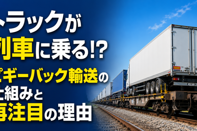 【トラックが列車に丸ごと相乗り？】2024年問題の救世主として再び脚光を浴びる「ピギーバック輸送」の仕組みと令和に復活する可能性
