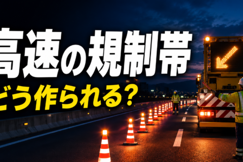 高速道路の規制帯はどう作られる？ 走行車両のすぐ横で進む命がけの安全作業