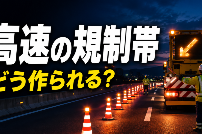 高速道路の規制帯はどう作られる？ 走行車両のすぐ横で進む命がけの安全作業