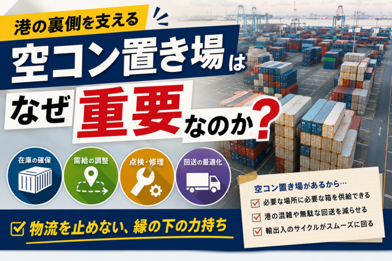 空の箱が港を動かす！「空コン置き場」はなぜ重要なのか？