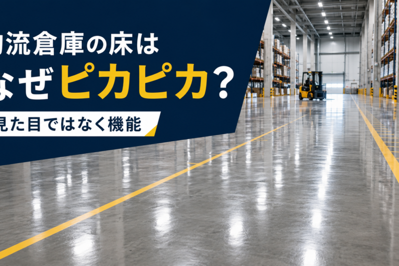 ワックスじゃない　物流倉庫の床がピカピカに見える本当の理由
