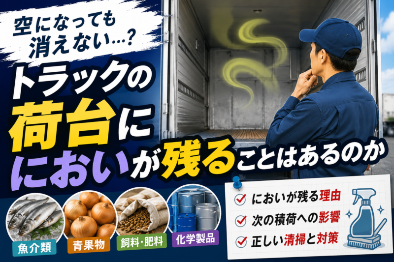 空になっても消えない――トラックの荷台ににおいが残る理由