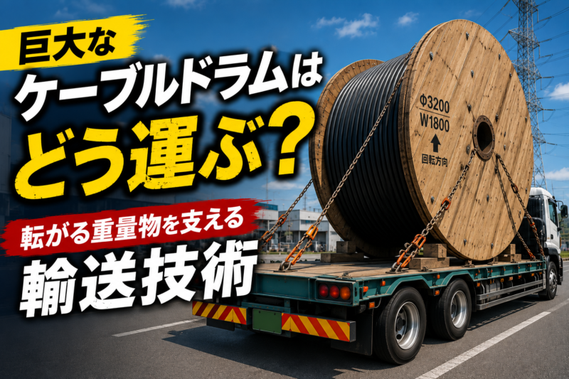 巨大なケーブルの糸巻きをどう運ぶ？ ケーブルドラム輸送の世界
