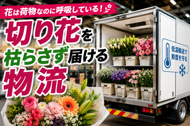 花は荷物になっても生きている。切り花を枯らさず届ける物流