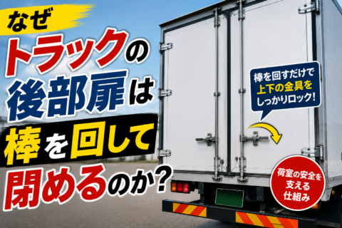 なぜトラックの後部扉は棒を回して閉めるのか？ 荷室を守るロック機構の秘密