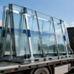 【画像】巨大ガラスは寝かせない。A字型荷台が支える板ガラス輸送 〜 画像1