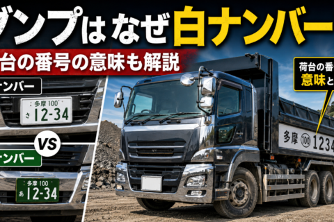 ダンプが白ナンバーでも違法ではない理由　緑ナンバーとの違いと荷台の「謎の番号」