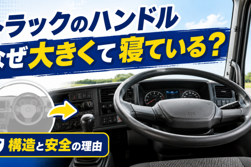 トラックのハンドルはなぜ大きくて寝ている？　角度・切れ角の秘密