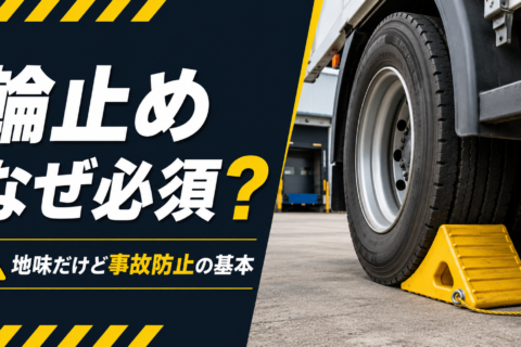 トラックの輪止めはなぜ必須？サイドブレーキだけでは防げない「車両動き出し」のリスクと正しい使い方