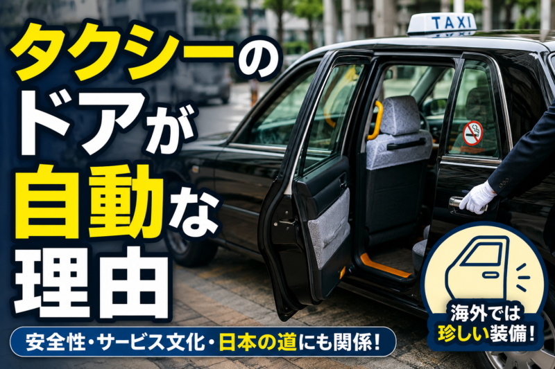 なぜ日本のタクシーは勝手にドアが開くのか？海外が驚く自動ドアの理由と歴史