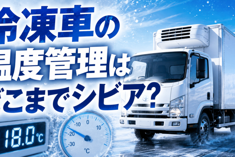 なぜ「冷やせばいい」ではダメなのか？冷凍車ドライバーが挑む、食の品質を守る繊細な温度管理