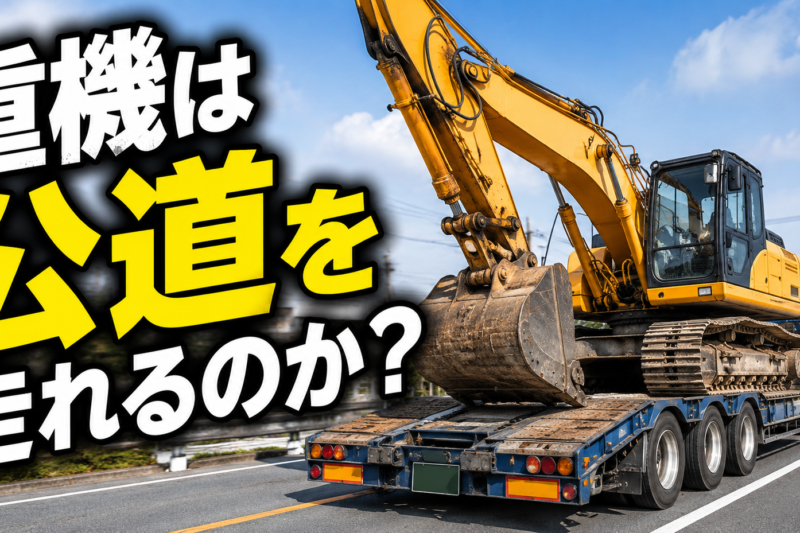 【ショート動画】ショベルカーはなぜ公道を走らない？重機を運搬する意外な理由