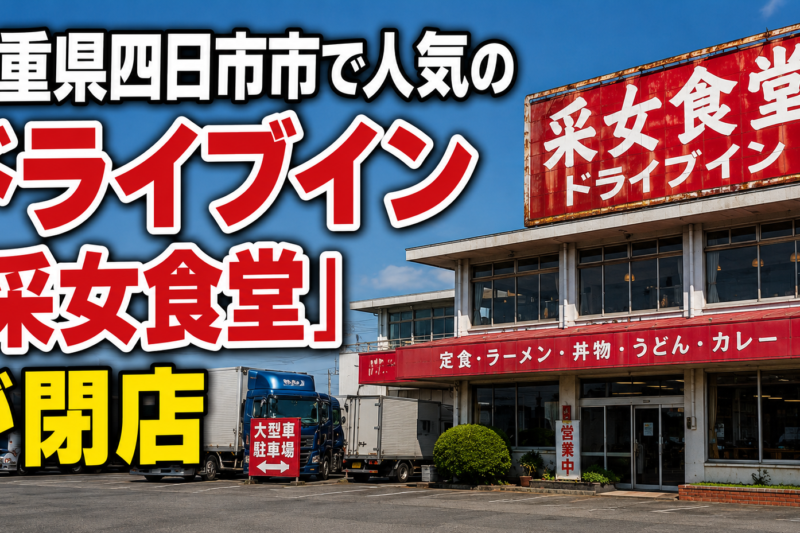 【ショート動画】なぜ閉店した？四日市の名物ドライブイン「采女食堂」