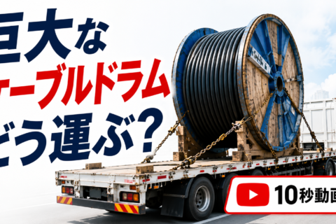 【ショート動画】巨大なケーブルの糸巻きはどう運ぶ？ ケーブルドラム輸送の世界