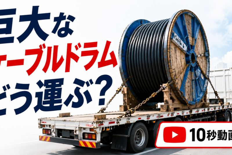 【ショート動画】巨大なケーブルの糸巻きはどう運ぶ？ ケーブルドラム輸送の世界
