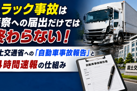 トラック事故は警察への届出だけでは終わらない！ 国土交通省への「自動車事故報告」と24時間速報の仕組み