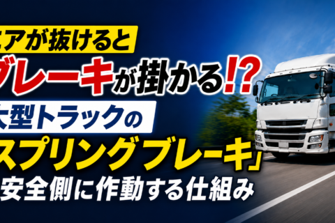 エアが抜けるとブレーキが掛かる!? 大型トラックの「スプリングブレーキ」が安全側に作動する仕組み