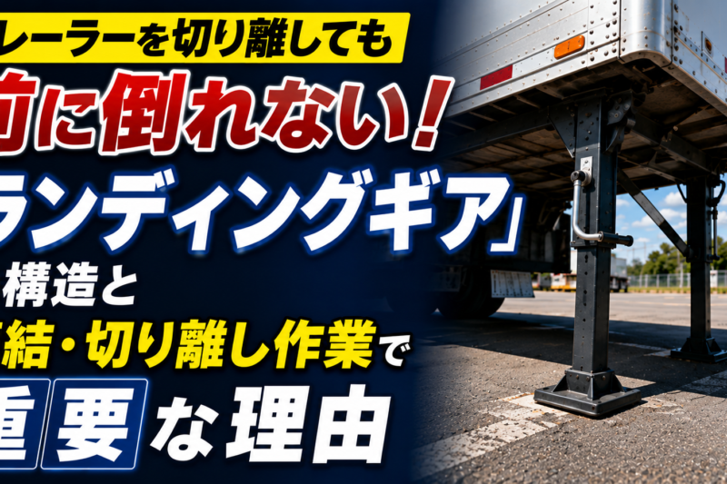トレーラーを切り離しても前に倒れない！ 「ランディングギア」の構造と連結・切り離し作業で重要な理由