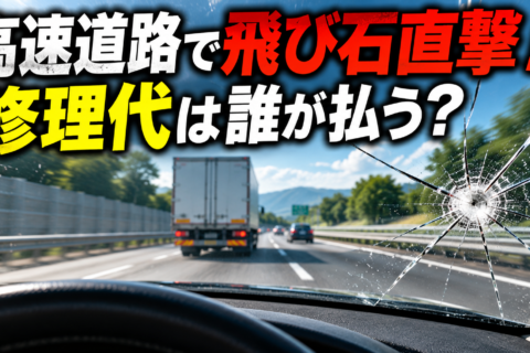 飛び石でガラスが割れた！修理代は誰が払う？