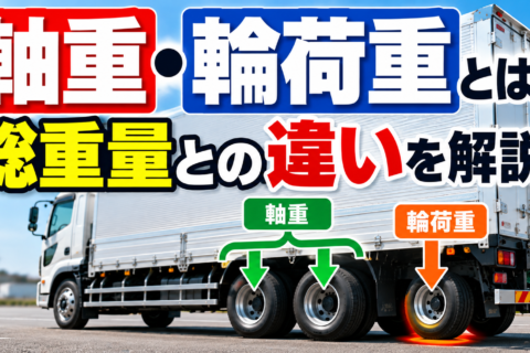 軸重・輪荷重とは？総重量との違いを解説