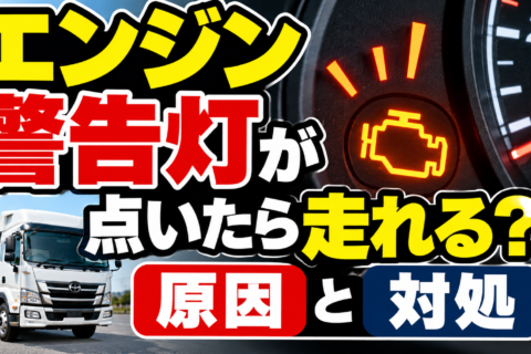 エンジン警告灯が点いたら走れる？原因と対処