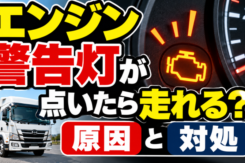 エンジン警告灯が点いたら走れる？原因と対処