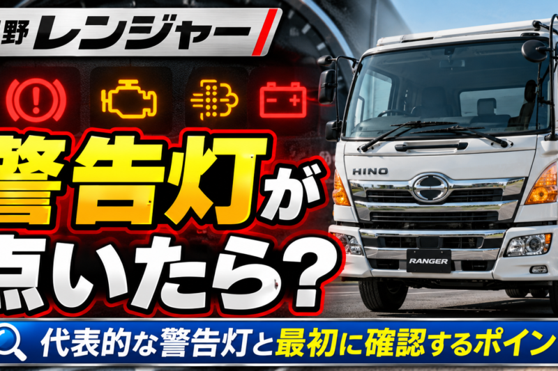 日野レンジャーの警告灯が点いたら？まず確認するポイント