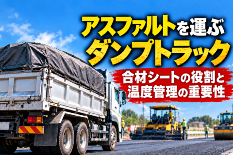 アスファルトを運ぶダンプは「温度」が勝負