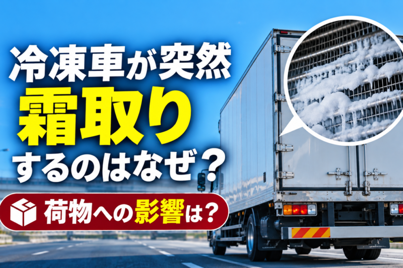 冷凍車が突然霜取りするのはなぜ？荷物への影響は？