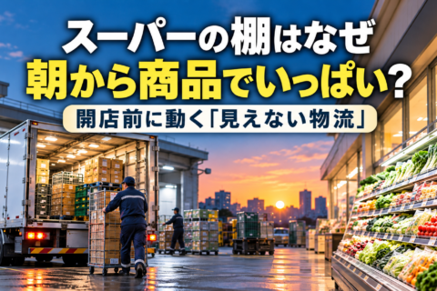 スーパーの棚はなぜ朝から商品でいっぱい？